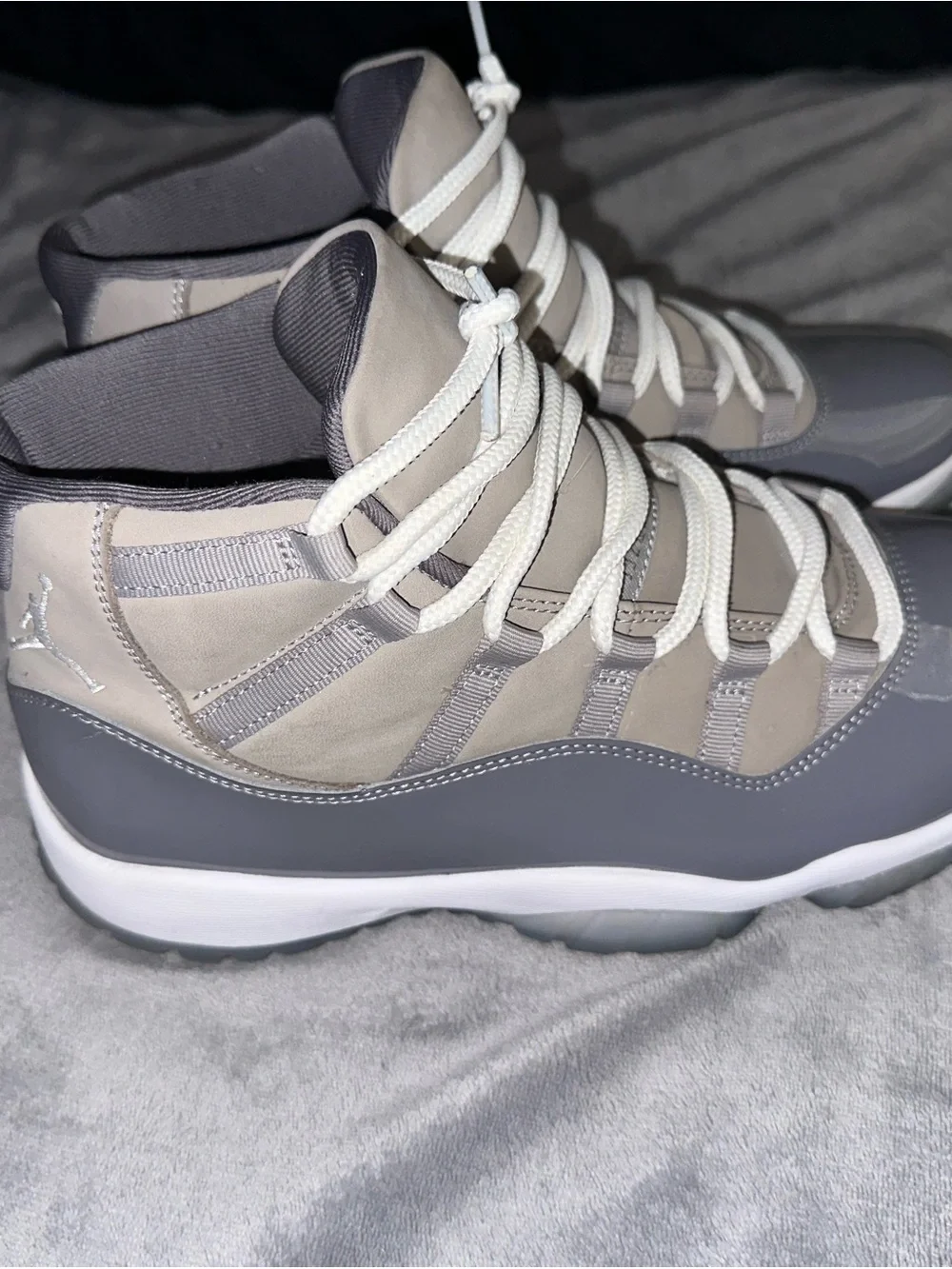 Jordan Men’s Athletic High-Top Sneakers - Gray and White